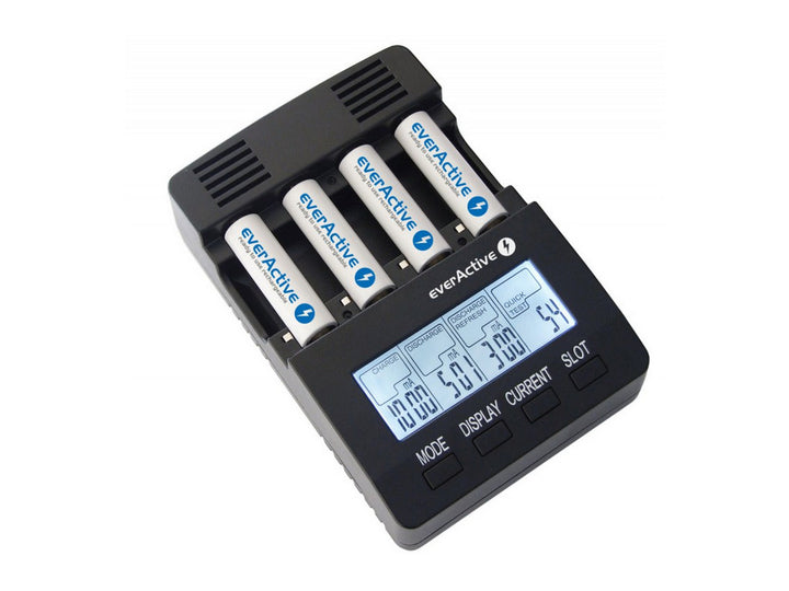 Cargador de pilas AAA R03, AA R6, Ni-MH/Ni-CD EverActive NC-3000