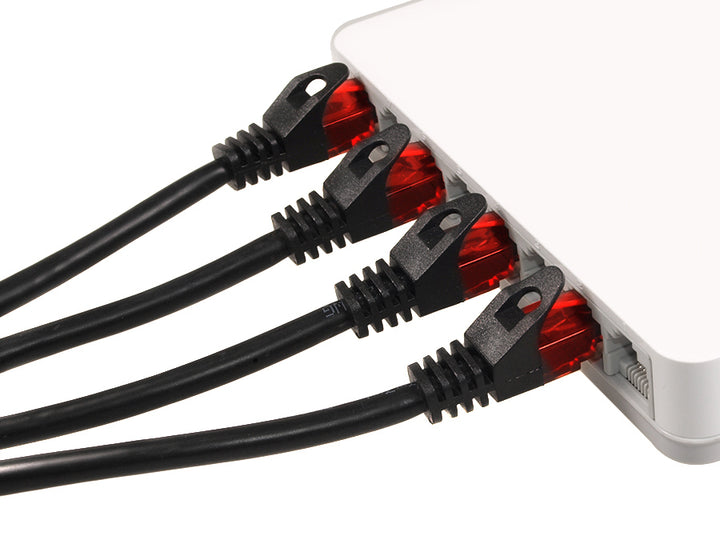 Cabo de Rede Patch Cord UTP Cat.6e 24AWG, 2 x RJ45 Macho preto 3 m Maclean MCTV-742