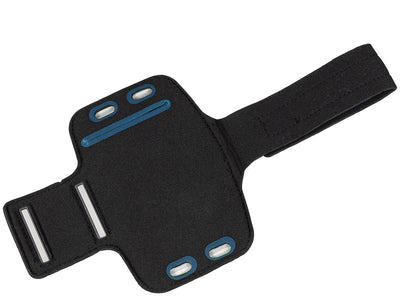 Suporte para telefone com braçadeira de 4,8" Bolsa de proteção esportiva para corrida, academia, fitness, corrida, azul