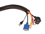 Organizador de cables con velcro 1,8m 85mm, tubo protector flexible Maclean MCTV-675