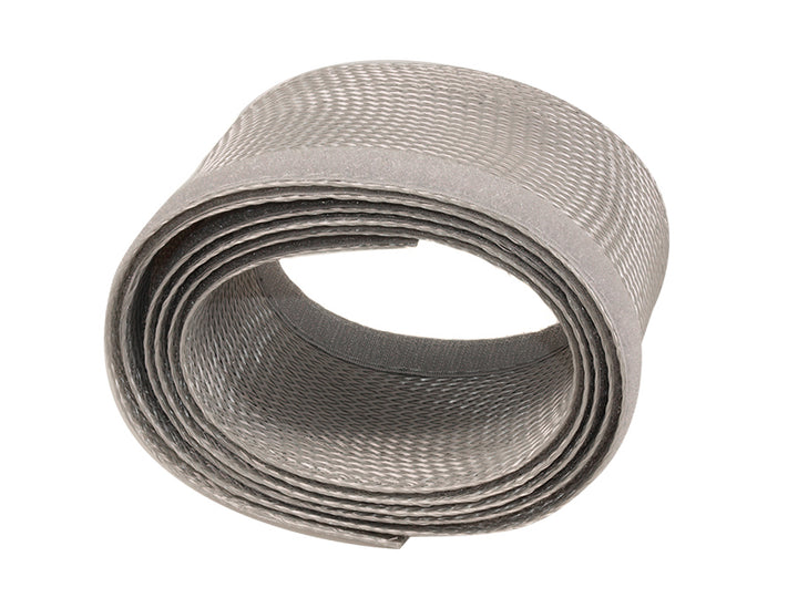 Organizador de cables con velcro 1,8m 85mm, tubo protector flexible gris Maclean MCTV-675 S