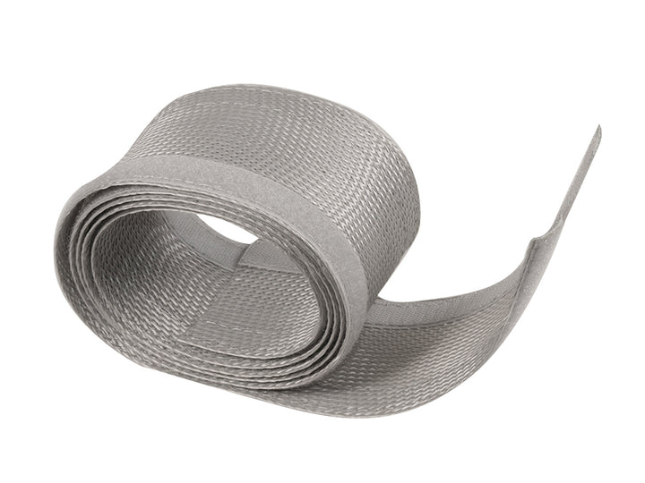 Organizador de cables con velcro 1,8m 85mm, tubo protector flexible gris Maclean MCTV-675 S