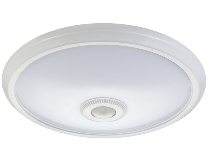 Plafón LED de 12W con sensor de movimiento PIR y fuente de alimentación de emergencia, alcance de 6m Maclean Energy MCE131 ACU