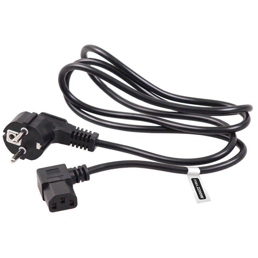 Cable de alimentación acodado para CPU Conectores Schuko/C13 Longitud 1,5