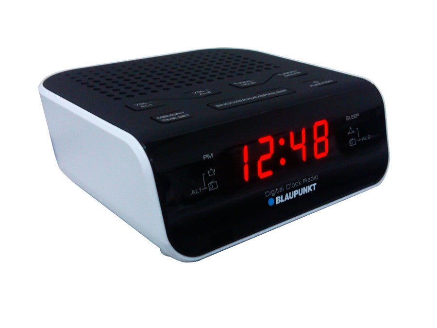 Rádio despertador, relógio digital, alarme, função Snooze, tela LCD grande Blaupunkt CR5WH