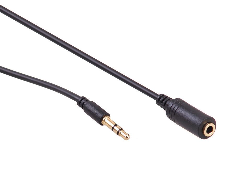 Conector Plugue 3,5mm 15m MCTV-823 - Extensão Jack Estéreo - Conector Dourado