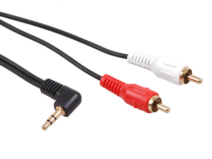 Cabo jack angular MIDV-825 2RCA de alta qualidade de 3 mm e 3,5 mm