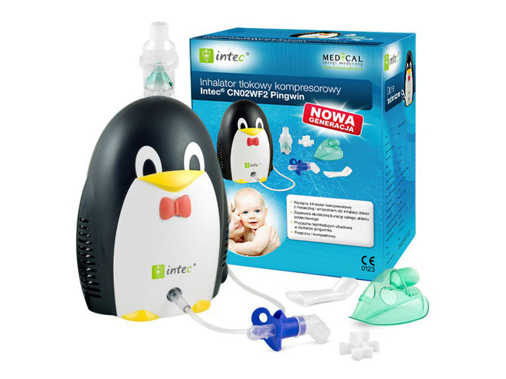 Inalador pinguim para adultos e crianças Intec CN02-WF2