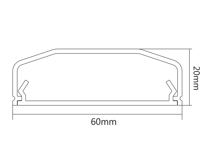 Faixa de proteção de cabos Maclean MC-693 S 60x20x750mm Alumínio fácil de abrir e encomendar