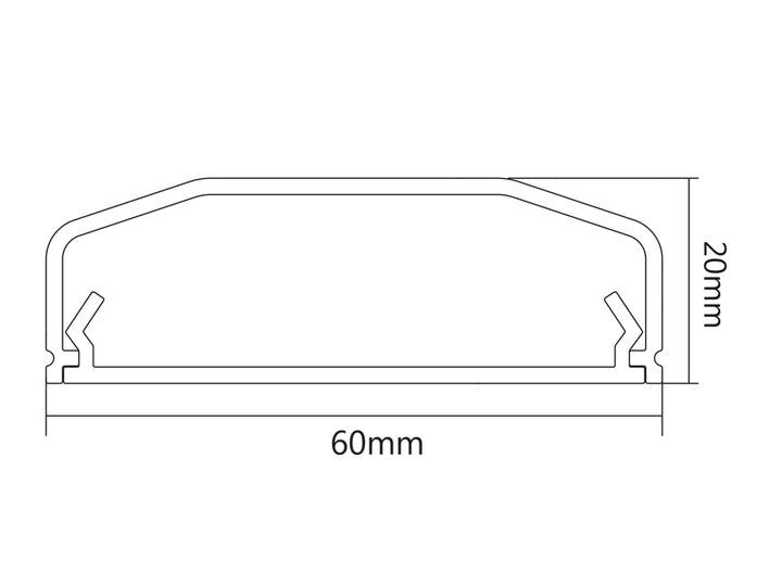 Faixa de proteção de cabos Maclean MC-693 S 60x20x750mm Alumínio fácil de abrir e encomendar