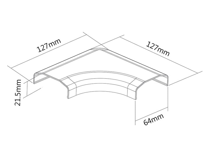 Tampa para sistema de cabos plástico 127 x 127 x 21,5 mm Maclean MC-697 W