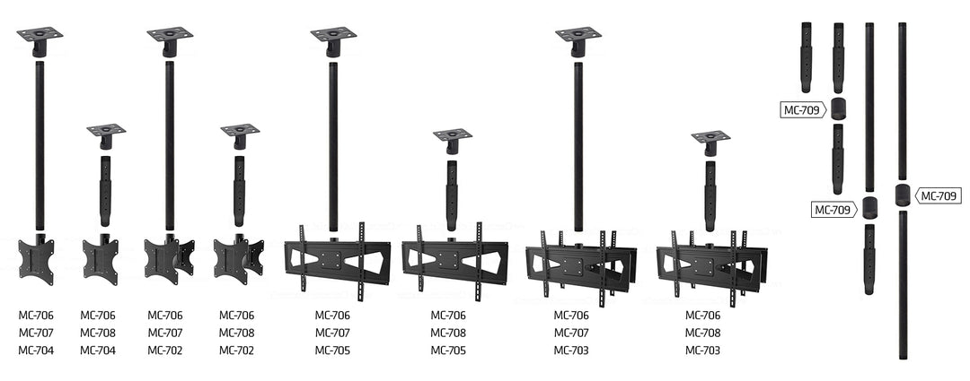 Placa Maclean, para montar un soporte de TV, PROFI MARKET SYSTEM, 50kg, MC-706