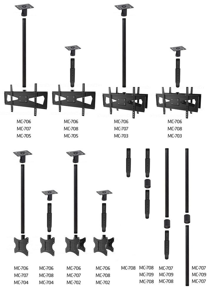 Placa Maclean, para montar un soporte de TV, PROFI MARKET SYSTEM, 50kg, MC-706