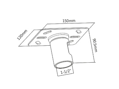 Placa para montagem da televisão Maclean MC-706 50kg PROFI MARKET SYSTEM