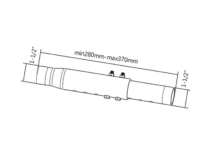 Brazo de montaje de TV en techo Maclean, telescópico, PROFI MARKET SYSTEM, 50kg, MC-708