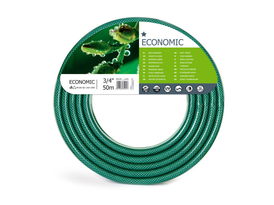 Mangueira de jardim Cellfast, 3 camadas, entrançado cruzado em poliéster, 3/4" 50 m, económica