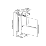 Soporte para ordenador (montaje bajo mesa) Maclean MC-713