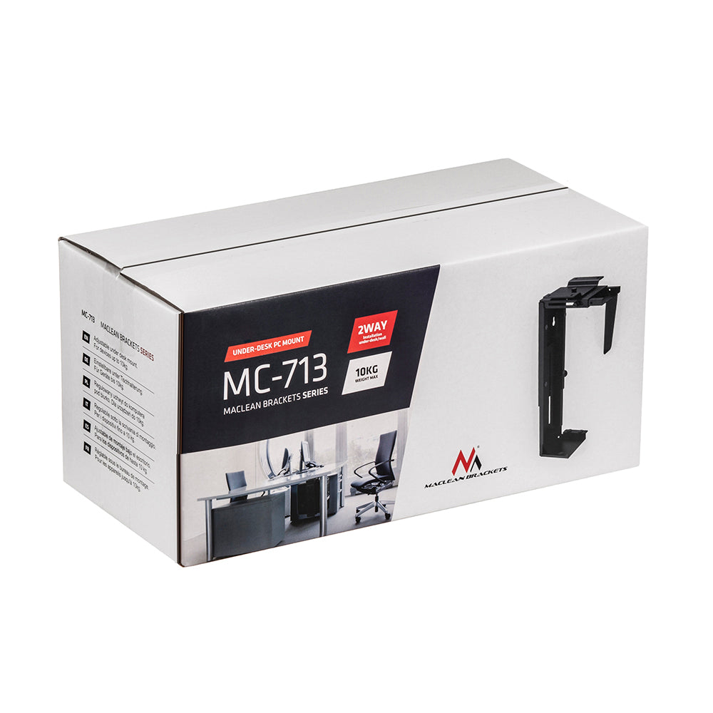 Soporte para ordenador (montaje bajo mesa) Maclean MC-713