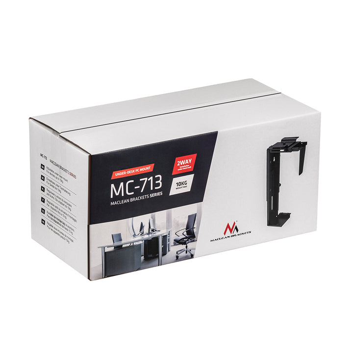 Soporte para ordenador (montaje bajo mesa) Maclean MC-713
