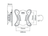 Suporte de parede para tela de TV LCD LED 13-27", 25kg, VESA Maclean MC-715