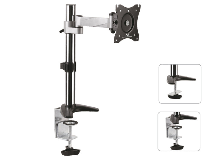 Suporte para monitor LCD para mesa, conforme padrão VESA 100x100, fabricado em alumínio, 8 kg Maclean MC-717