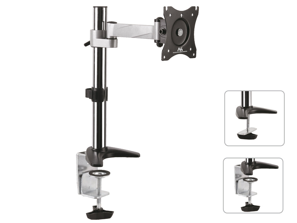 Soporte del monitor LCD para escritorio, de acuerdo con estandar VESA 100x100, hecho de aluminio, 8 kg Maclean MC-717