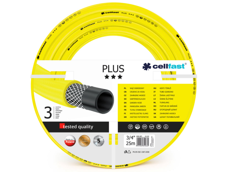 Cellfast Plus 3/4 "25m Manguera de jardín Super Convenient