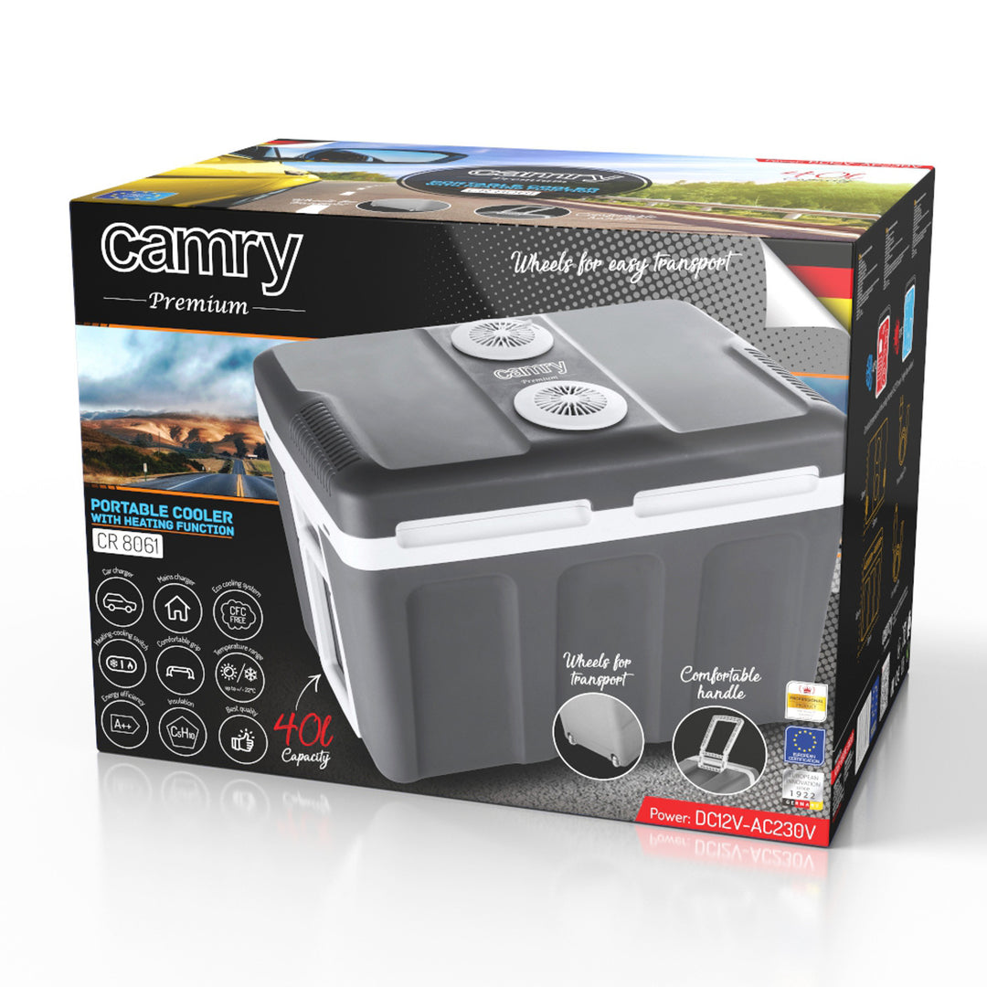 Frigorífico turístico Camry CR 8061, aquecimento e refrigeração, capacidade de 40 l