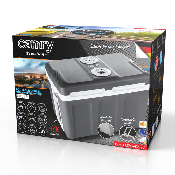 Frigorífico turístico Camry CR 8061, aquecimento e refrigeração, capacidade de 40 l
