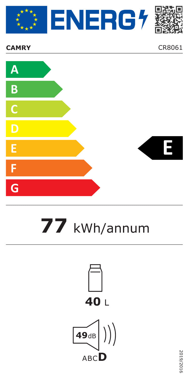 Frigorífico turístico Camry CR 8061, aquecimento e refrigeração, capacidade de 40 l
