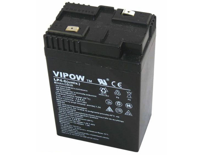Batería de gel Vipow, sin mantenimiento, larga duración, 6V 4Ah, BAT0204
