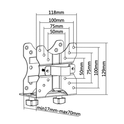 Suporte para minicomputadores VESA 100 x 100 Maclean MC-720