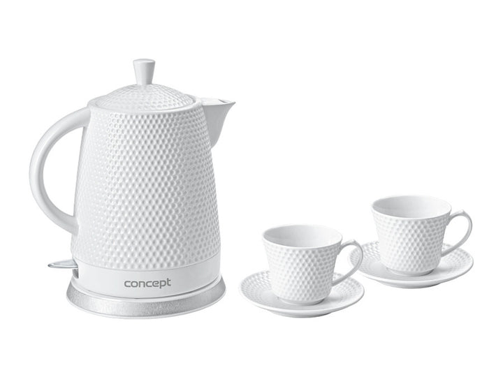 Tetera de cerámica elegante con tazas 1200-1500 W 1,5 L Concept