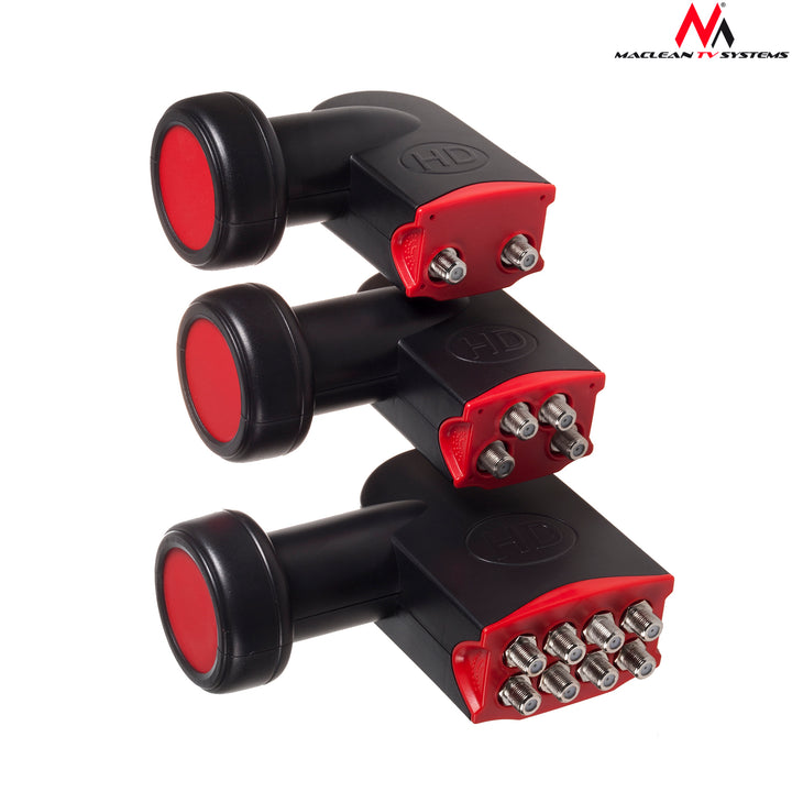 Maclean Red Point MCTV-590/1/2 Conversor LNB Doble, Quad y Octo para antenas parabólicas FULL HD Maclean