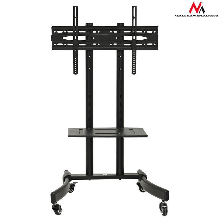 Maclean MC-739 Suporte profissional com prateleira e rodas para TV de tela plana, LED, LCD com peso máximo de 40 kg VESA até 600 x 400 mm