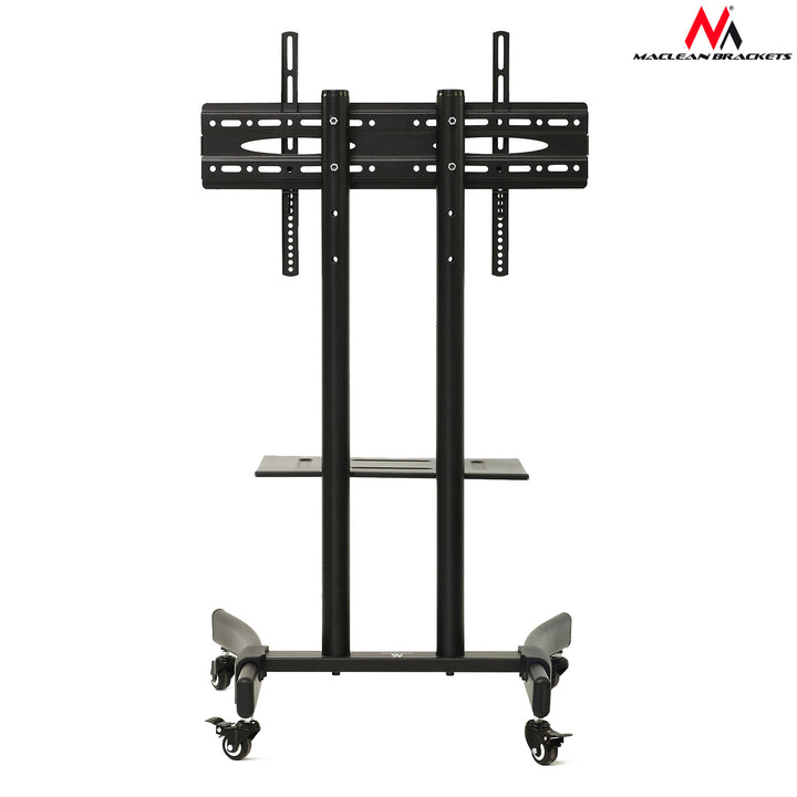 Maclean MC-739 Suporte profissional com prateleira e rodas para TV de tela plana, LED, LCD com peso máximo de 40 kg VESA até 600 x 400 mm