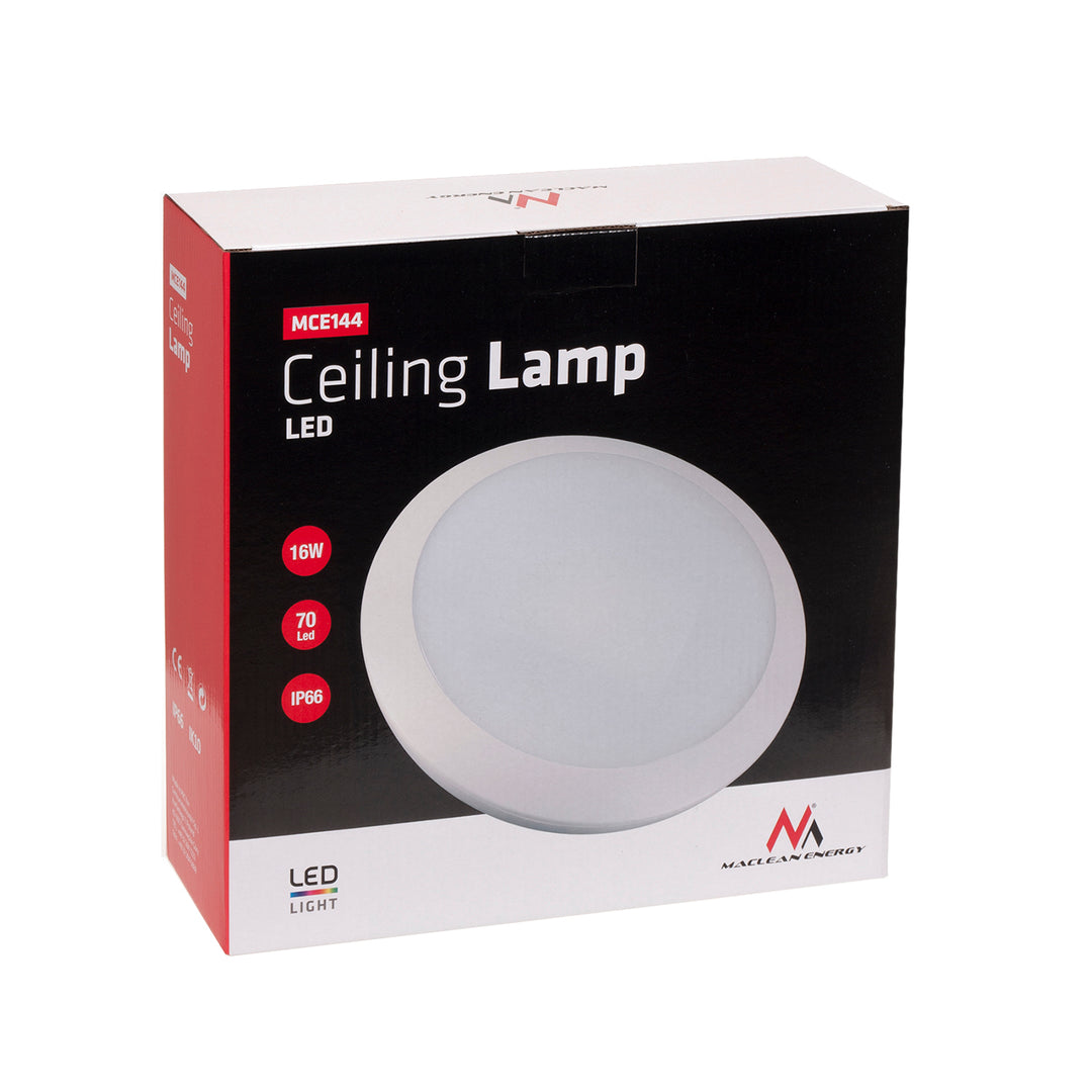 Candeeiro de teto ou parede, lâmpada LED 16W 1200lm Maclean MCE144