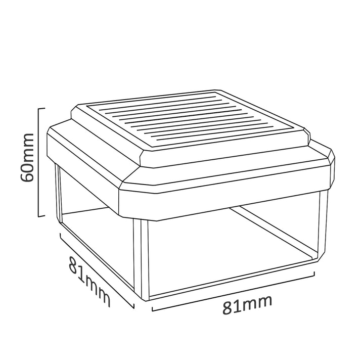 Lámpara solar para poste de valla LED 60 x 40 mm GreenBlue GB125