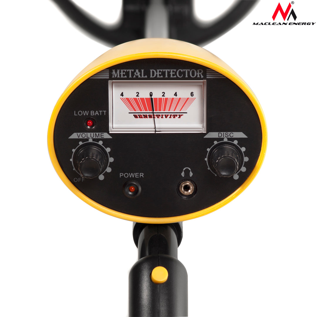 Detector de metais Maclean MCE991 com conector de áudio discriminador 3,5 mm MCE991 amarelo