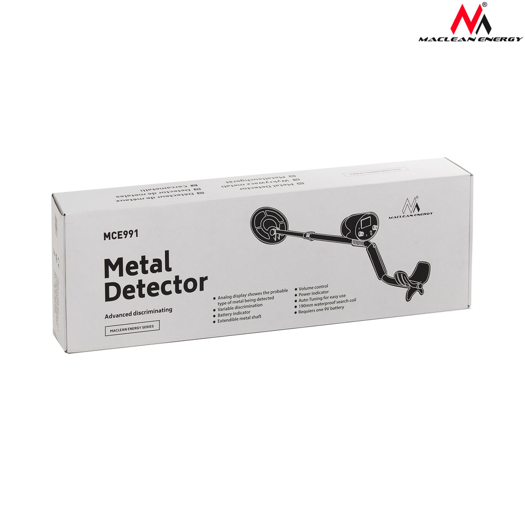 Detector de metais Maclean MCE991 com conector de áudio discriminador 3,5 mm MCE991 amarelo