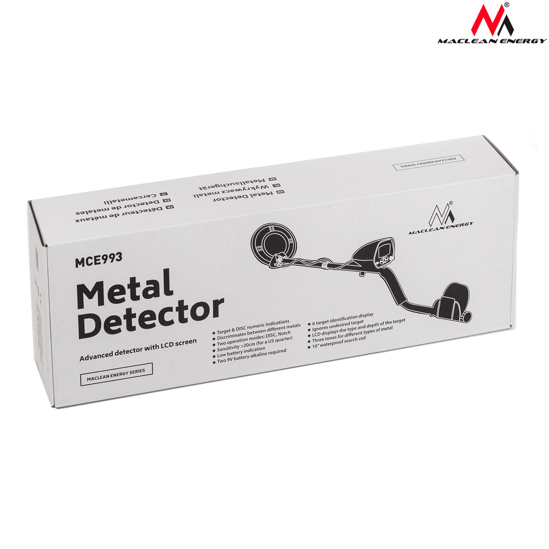 Detector de metales con discriminador Audio Jack 3,5mm Shooter Maclean MCE993