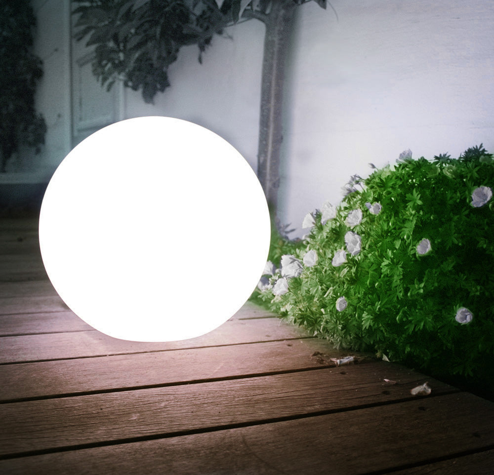 Lámpara solar LED para exteriores blanca 20 x 20 x 53 cm GreenBlue GB123