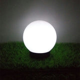 Candeeiro solar de jardim em forma de bola grande 30 x 30 x 63 cm LED branco VerdeAzul GB168