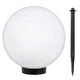 Candeeiro solar de jardim em forma de bola grande 30 x 30 x 63 cm LED branco VerdeAzul GB168