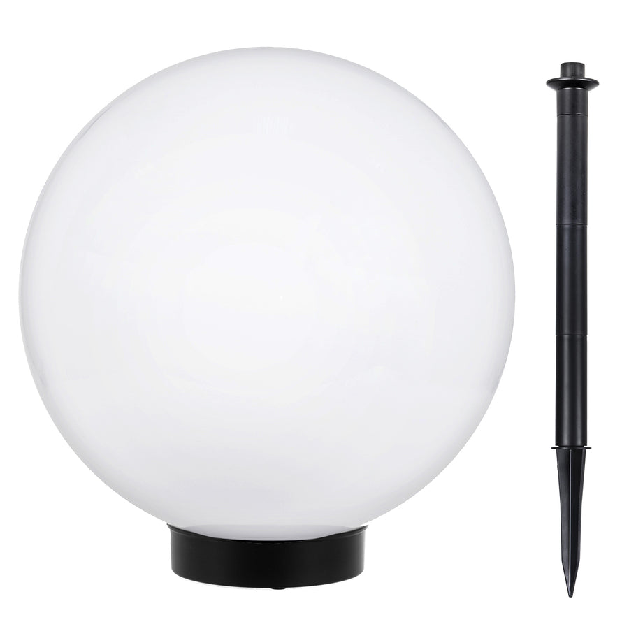 Candeeiro solar de jardim em forma de bola grande 30 x 30 x 63 cm LED branco VerdeAzul GB168