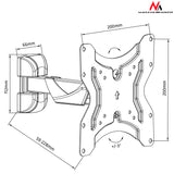Suporte de parede para monitor ou tela de TV LCD/LED 13-42" 25kg VESA preto