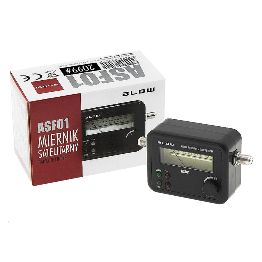 Medidor de sinal de sopro de satélite ASF01 em preto