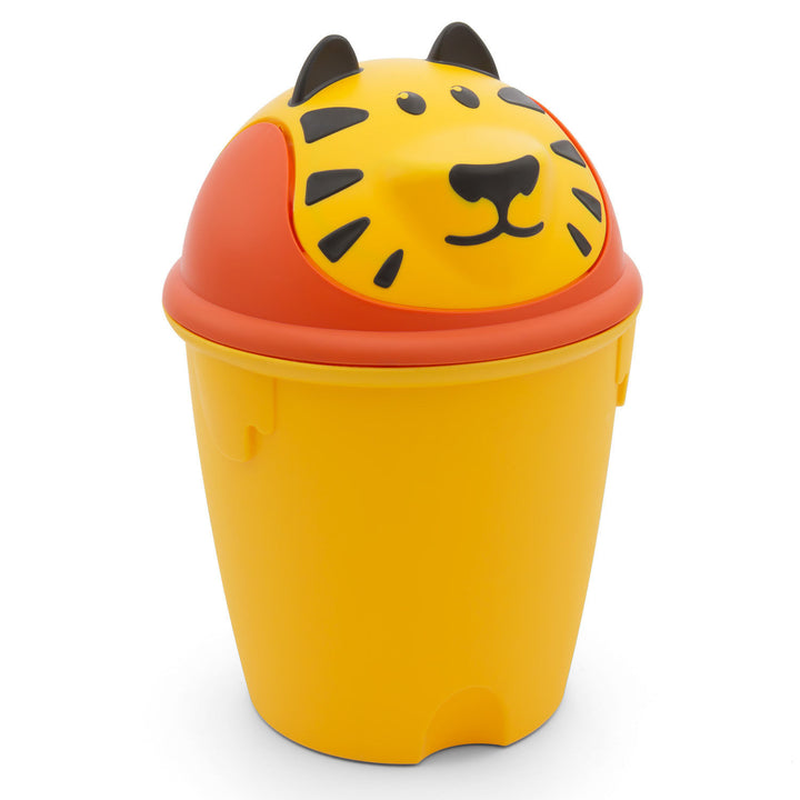 Curver 155181 Lixeira Lion 12L com tampa giratória leve para quarto infantil