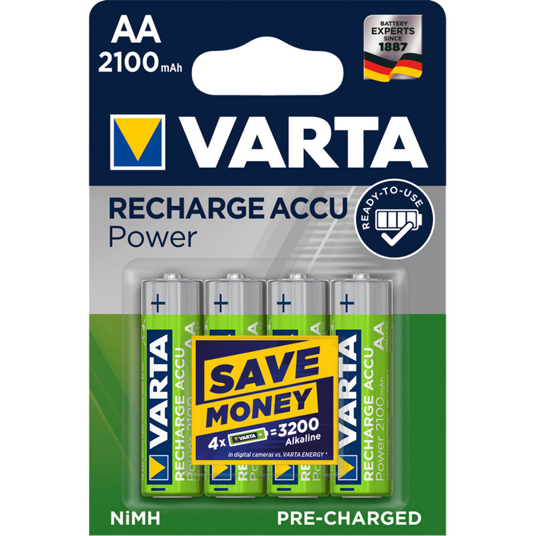 4 x pilhas VARTA READY2USE R6 AA 2100mAh ACESSÓRIOS 1.2