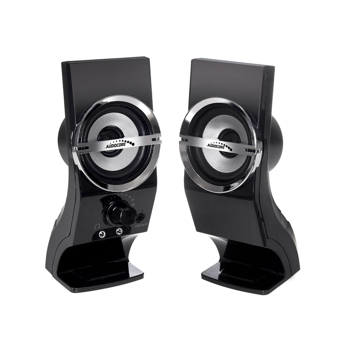 Altavoces estéreo para ordenador negros USB 6W Audiocore AC805